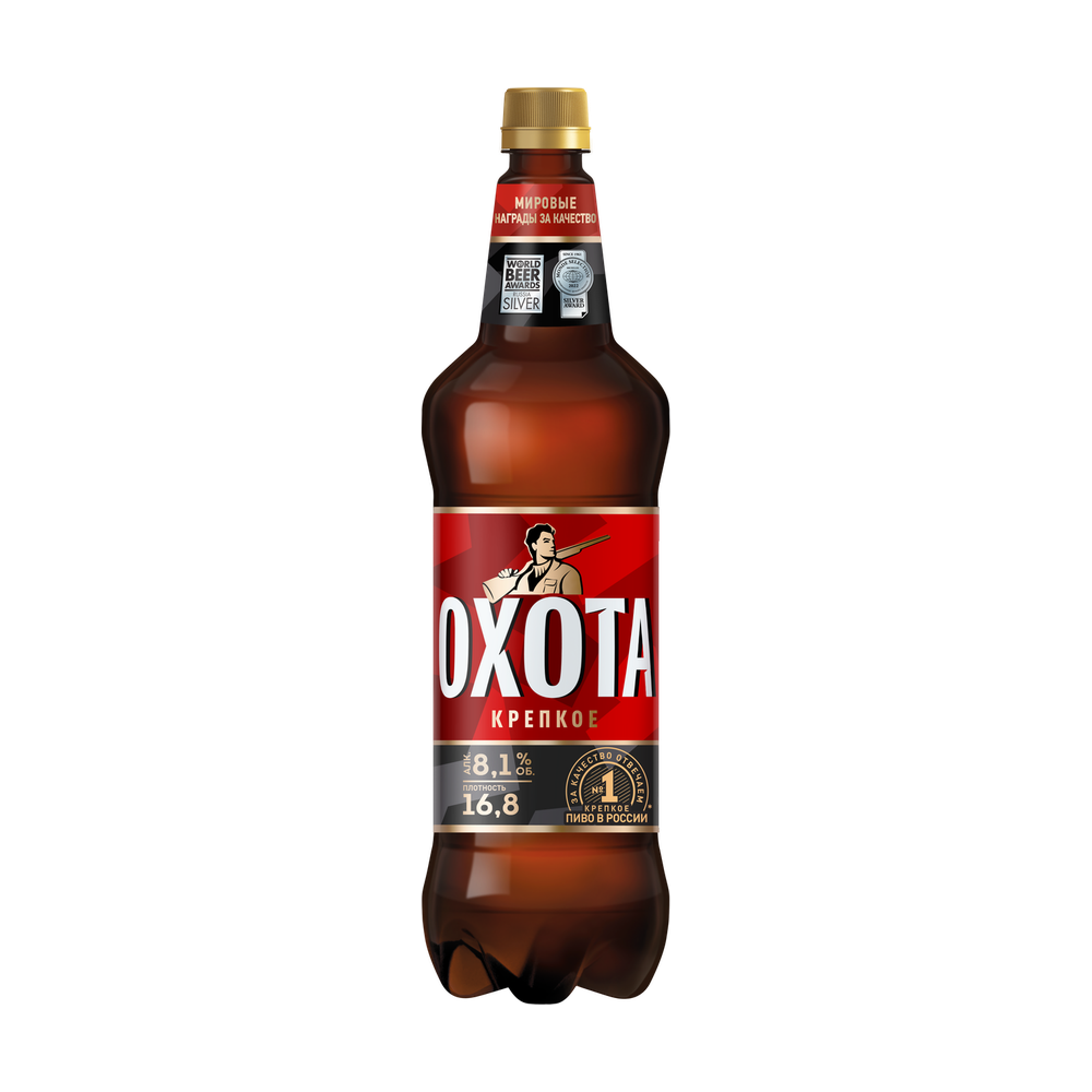 Охота, 1,5 л — крепкое светлое пиво